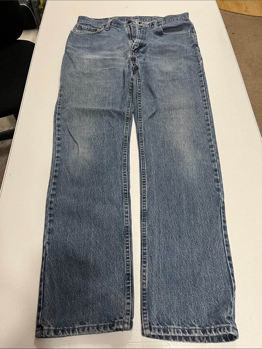 Wrangler Men's Bootcut Jeans in Light Blue Wash